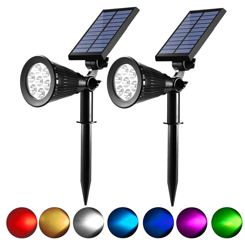 RGBW solar led spike planter light