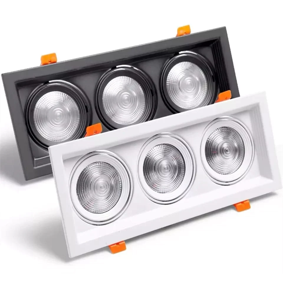 Recessed COB LED Downlight – 24W (3 x 8W) Aluminum Body, Epistar Chip