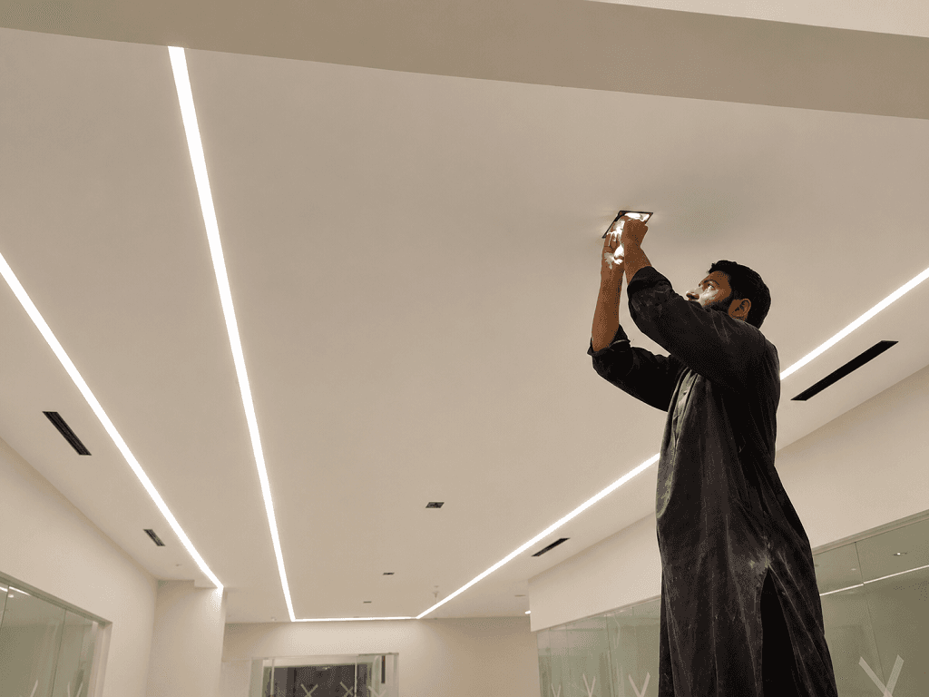 Corporate Office Lighting Design & Installation for Mari Petroleum (MPL) Meezan Tower