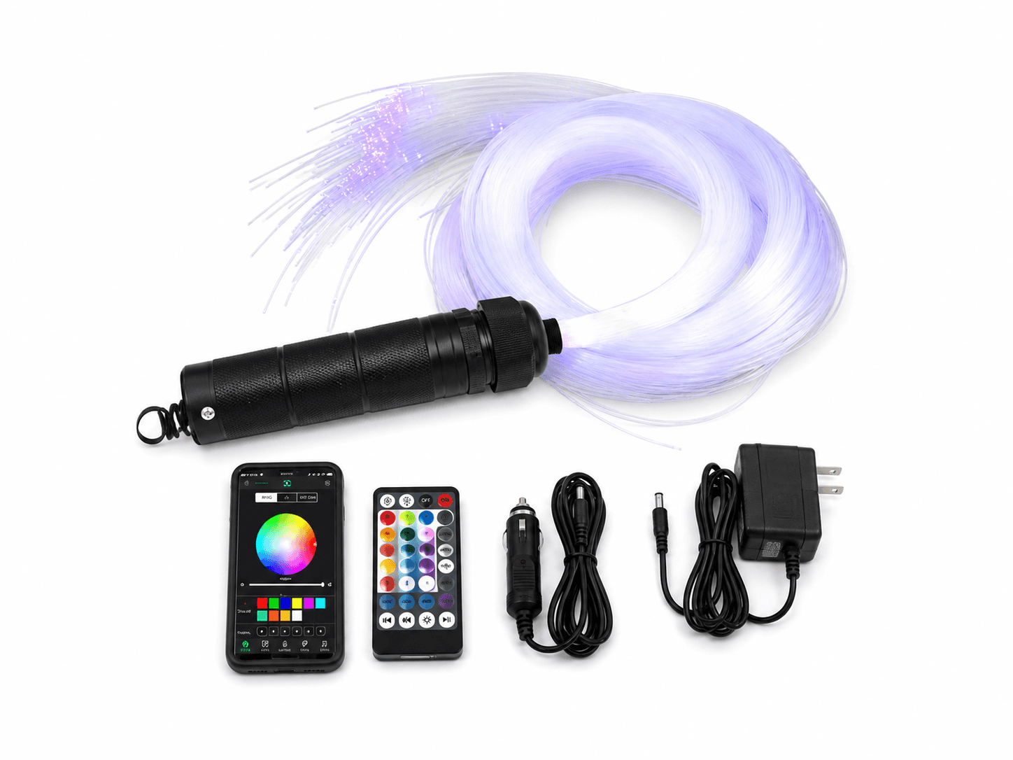 Fiber Optic Car Lighting Kit | 6W Engine with 150 Points (3m Fiber Rolls)