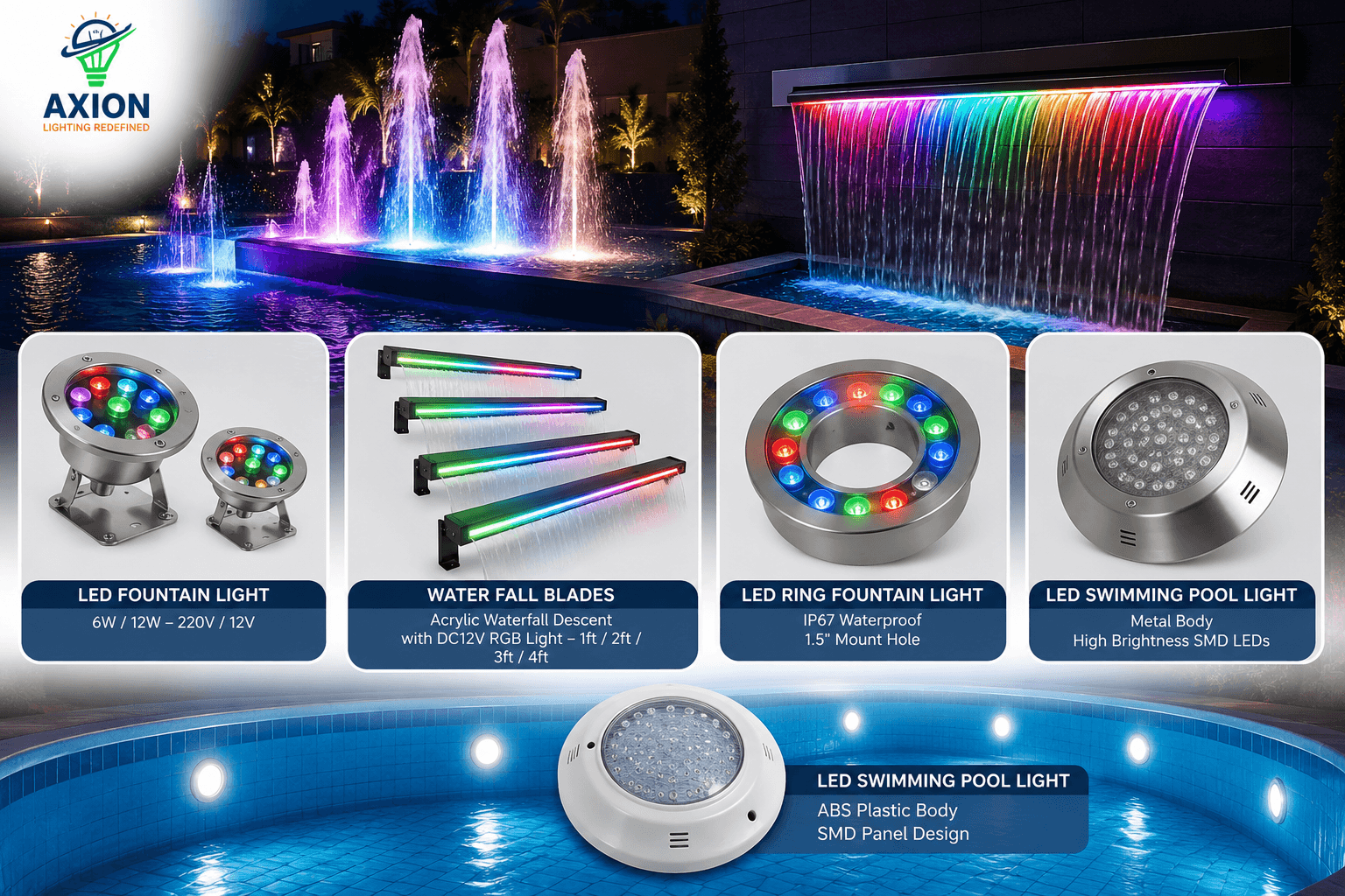 Swimming Pool Lights in Pakistan | LED & Underwater Pool Lights
